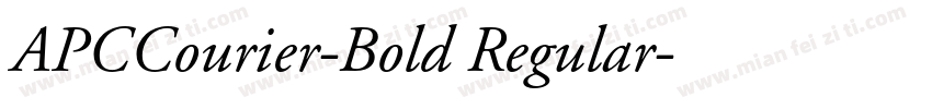 APCCourier-Bold Regular字体转换